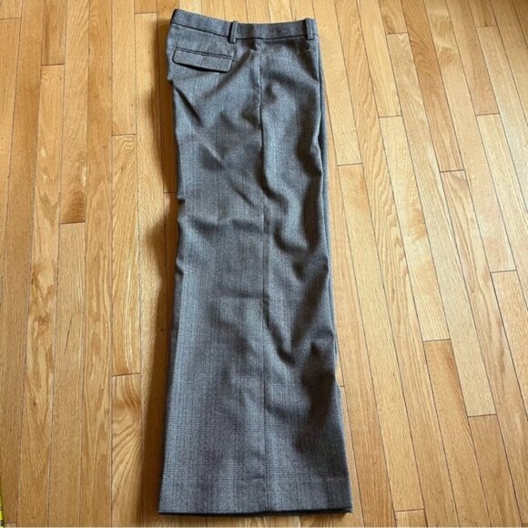 Banana Republic Patterned Pants New Size 14 Wide leg Brown tan - Picture 3 of 11